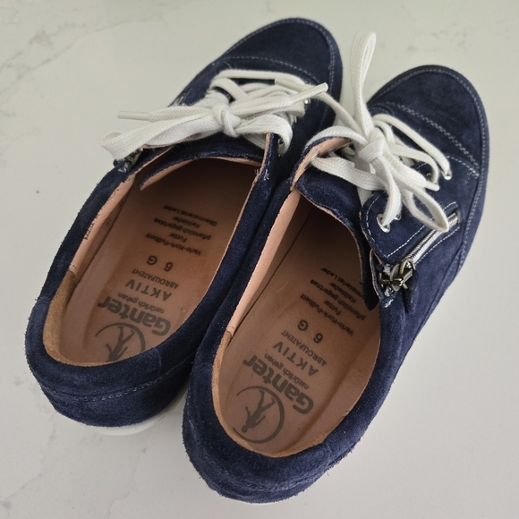 Ganter Gisa 7 Royal Blue Lace-Up Aktiv Active Sneaker Rocker Zip-Up Size 8.5 US - Picture 3 of 6